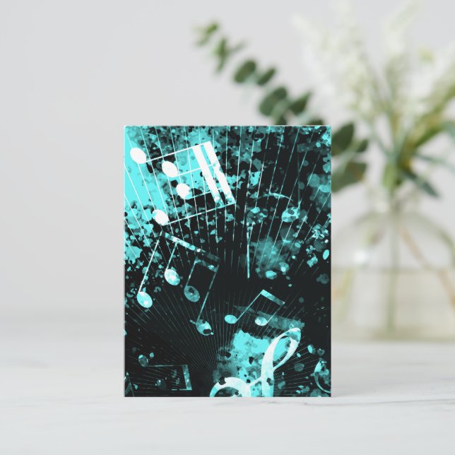 Musikalische Atmosphäre 6 Feiertagspostkarte (Stehend Vorderseite)