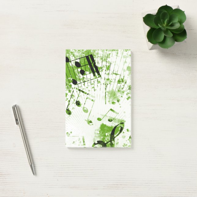 Musikalische Atmosphäre 7 Post-it Klebezettel (Büro)