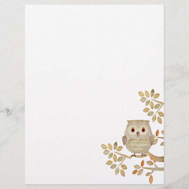 Musikalische Bäume, Owl Letterhead (Vorderseite)