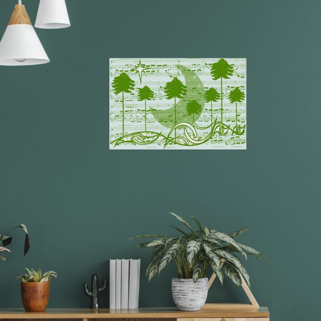 Musikalische Bäume Poster (Wohnzimmer 1)