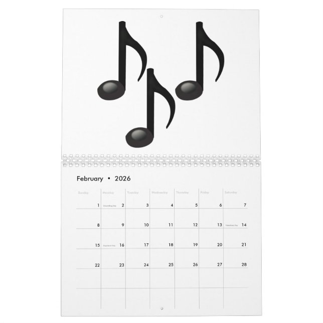 Musikalische Bemerkungen - Emoji Kalender (Feb 2026)