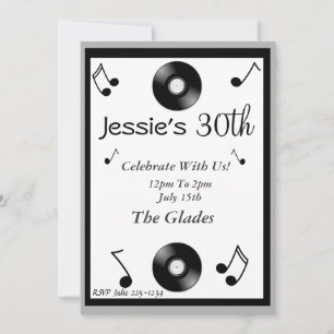 Musikalische Bemerkungen zum Geburtstag Einladunge Einladung