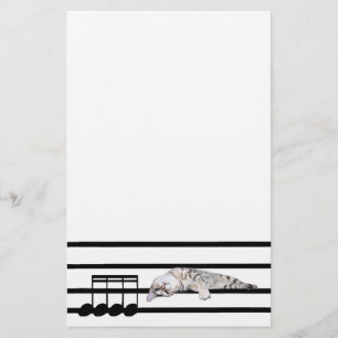 Musikalische bengalische Katze Briefpapier