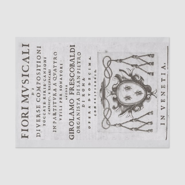 Musikalische Blume Deko Seidenpapier (Vorderseite)