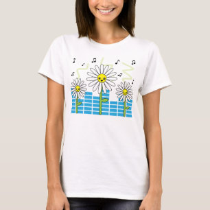 Musikalische elektrische Gänseblümchen T-Shirt