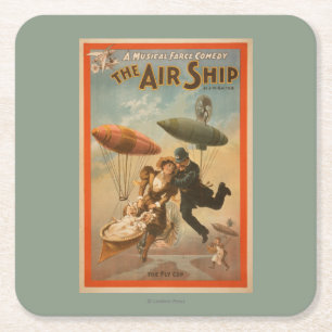 Musikalische Farce-Komödie, The Air Ship Theatre 2 Rechteckiger Pappuntersetzer