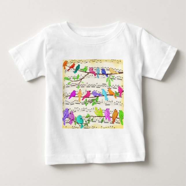Musikalische Geburtstagsfeier - Frühlingssong Baby T-shirt (Vorderseite)