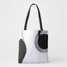 Musikalische Gitarre Schwarz-weiß Abstrakt