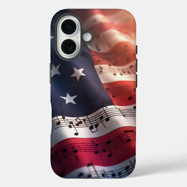 Musikalische Hinweise auf einer amerikanischen Fla Case-Mate iPhone Hülle (Rückseite)