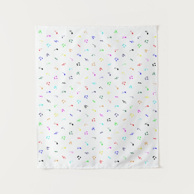 Musikalische Hinweise Wandteppich (Vorderseite)