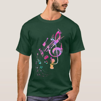 Musikalische InstrumentenMusiknoten Musikalischer  T-Shirt