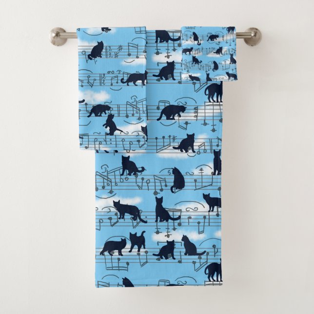 musikalische Kätzchen Badhandtuch Set (Insitu)