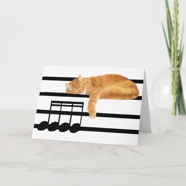 Musikalische Katze Karte (Vorderseite)