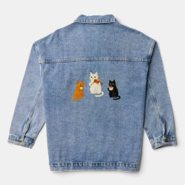Musikalische Katzen Jeansjacke
