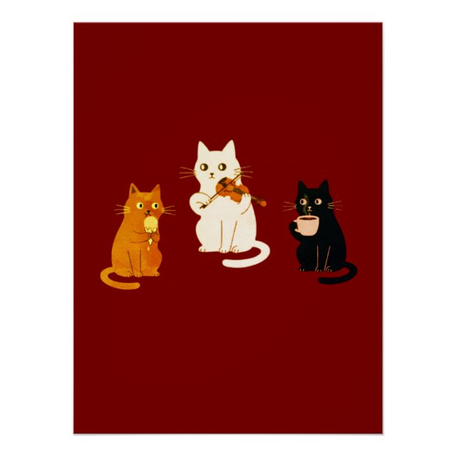 Musikalische Katzen  Poster (Vorderseite)