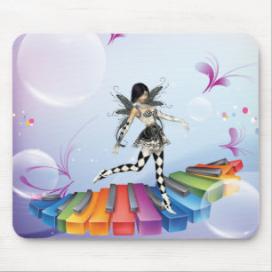 Musikalische Keyboard-Fee Mousepad