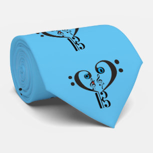 Musikalische Krawatte— Clef Note -Bass Treble Note Krawatte