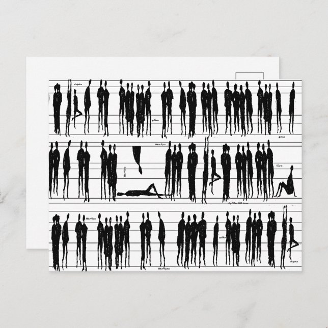 MUSIKALISCHE LEUTE Postkarte (Vorne/Hinten)