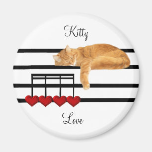 Musikalische Liebe Kittykatze Magnet