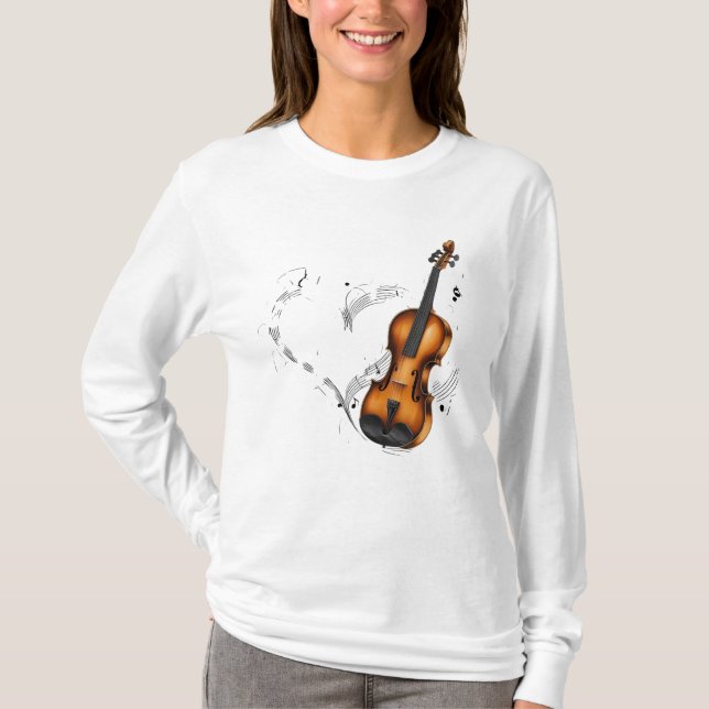 Musikalische Liebe; 🎶 Symphonie der Liebe ❤️ T-Shirt (Vorderseite)