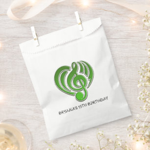Musikalische Liebesvibrationen Grüner Herz Musikno Geschenktütchen