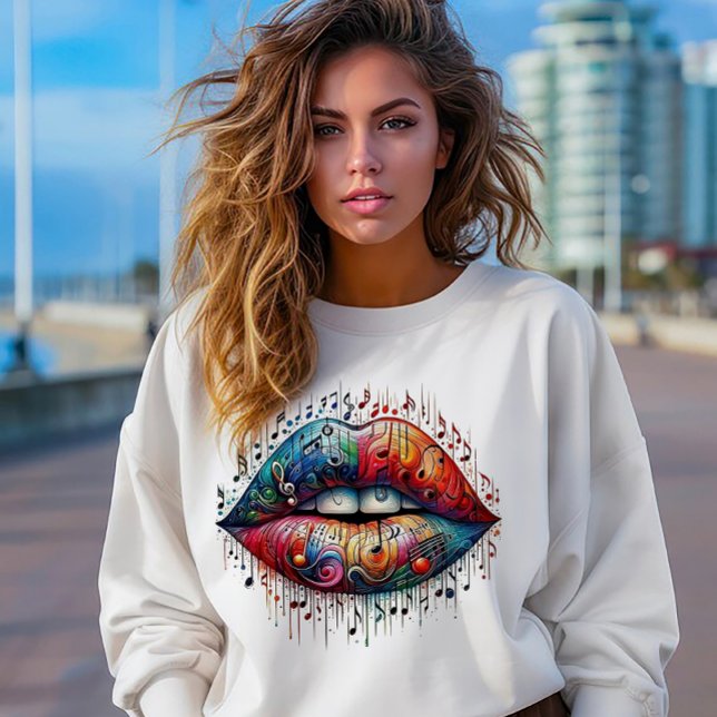 Musikalische Lippen Sweatshirt (Von Creator hochgeladen)