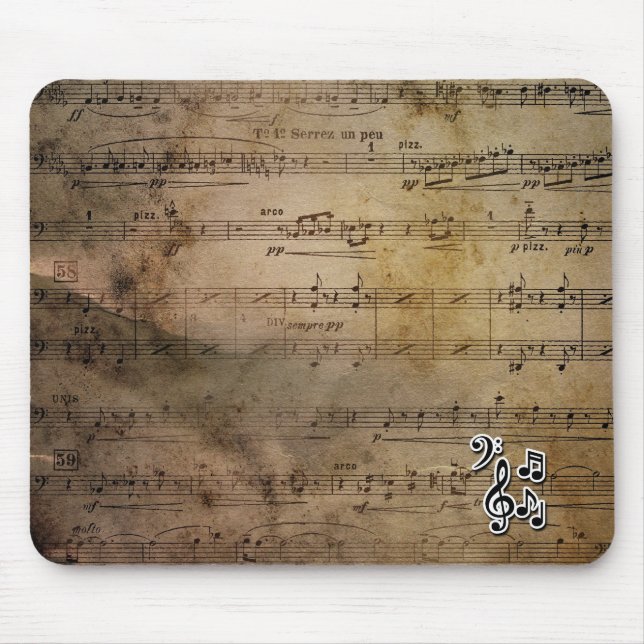 Musikalische Mausunterlage Mousepad (Vorne)