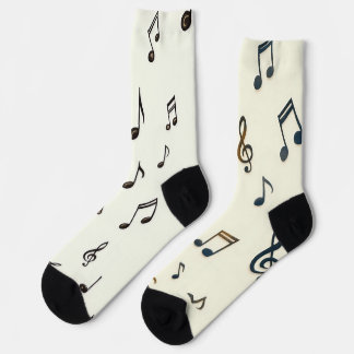 Musikalische Muster Socken