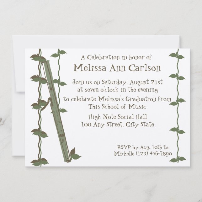 Musikalische Natur/ Bassoon Einladung (Vorderseite)