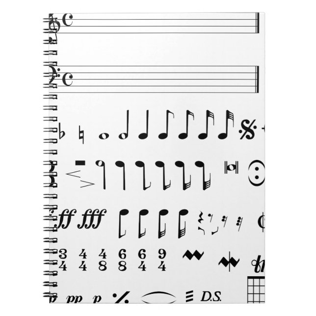 Musikalische Notation Notizblock (Vorderseite)