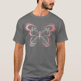 Musikalische Note Butterfly Music Vintag T-Shirt