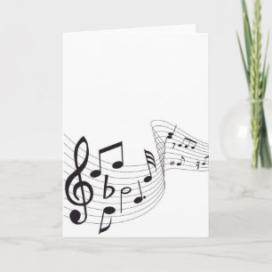 Musikalische Note Card Karte