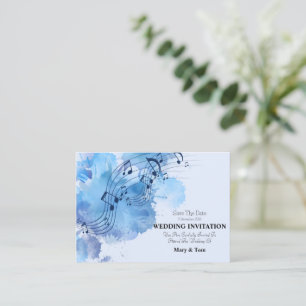 Musikalische Note Elegante Hochzeit Einladung