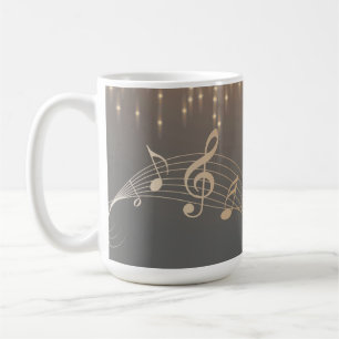 Musikalische Note Luxus goldene Funkeln Konfetti Kaffeetasse