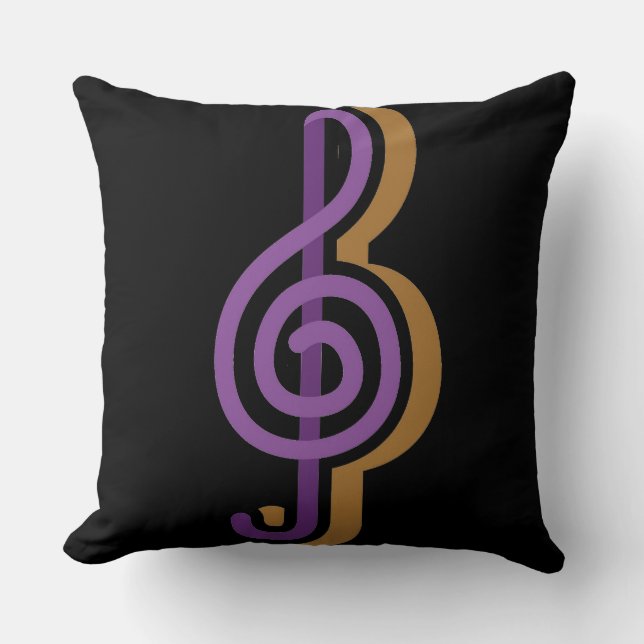 Musikalische Note Pillow Kissen (Vorderseite)