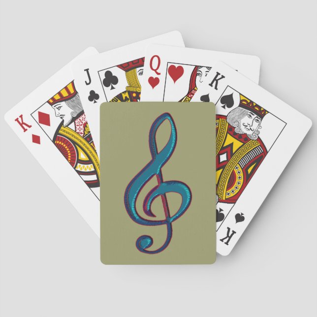 musikalische Note Spielkarten (Rückseite)