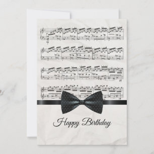 Musikalische Noten Happy Birthday Flat Card