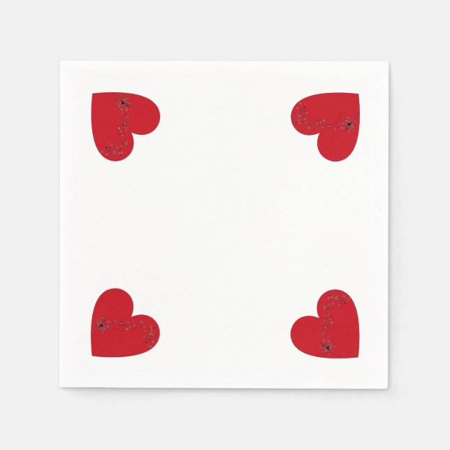 Musikalische Noten im Herzen, Paper Napkin Serviette (Vorderseite)