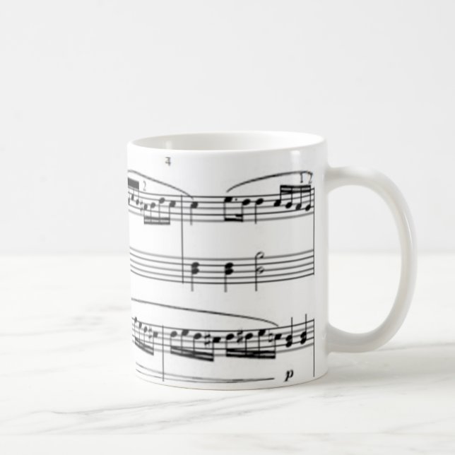 musikalische Noten Kaffeetasse (Rechts)
