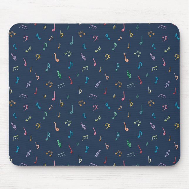 Musikalische Noten Mousepad (Vorne)