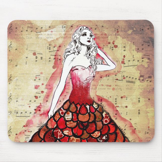 Musikalische Noten! Mousepad (Vorne)