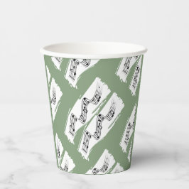 Musikalische Noten Pappbecher