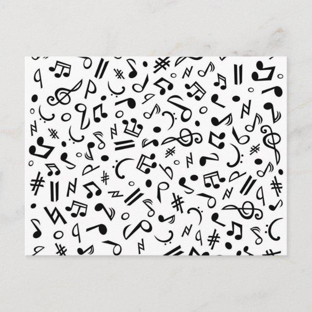 musikalische Noten Postkarte (Vorderseite)