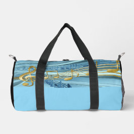Musikalische Noten von Baby Blue Duffle Bag
