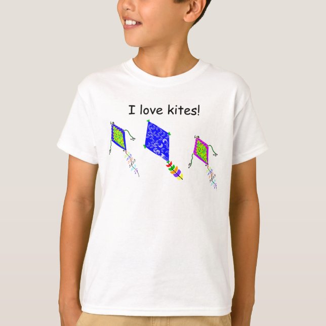Musikalische Notizen Crescent Moons Kids Kite T-Shirt (Vorderseite)