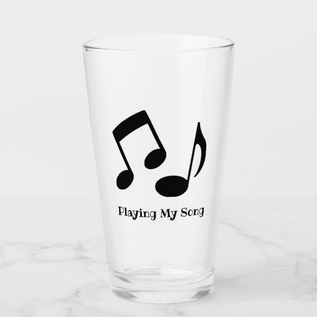 Musikalische Notizen Design Drink Glass Glas (Vorderseite)
