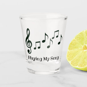 Musikalische Notizen Design Shotglas Schnapsglas