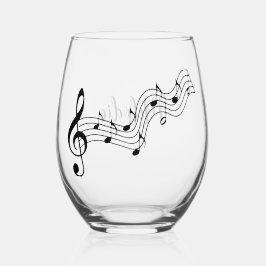Musikalische Notizen Kerndesign Weinglas Weinglas Ohne Stiel
