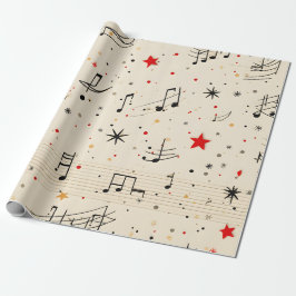 Musikalische Notizen Weihnachtswrapping Papier Geschenkpapier
