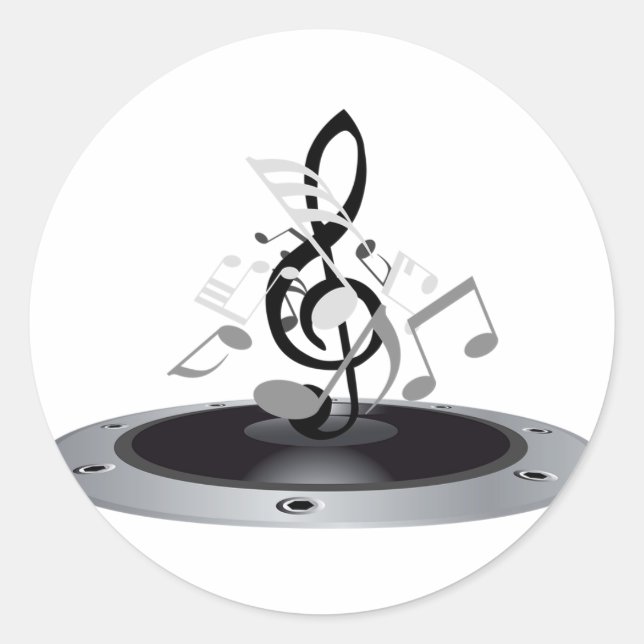 Musikalische Notizen zu einem Album Runder Aufkleber (Vorderseite)